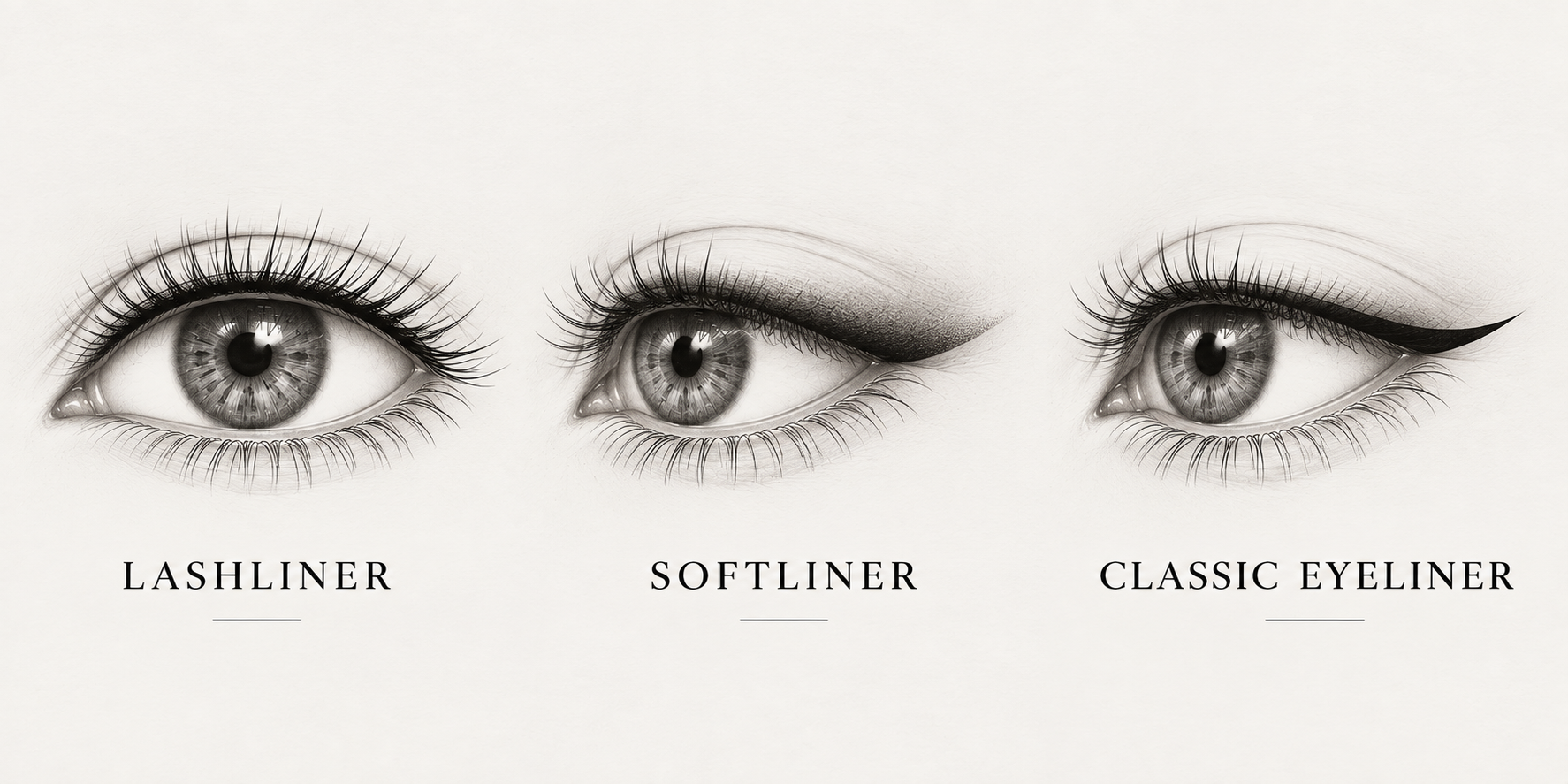 Tre tekniker vid eyelinertatuering